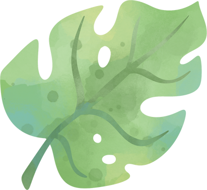 Cartoon tropic illustration, leaves