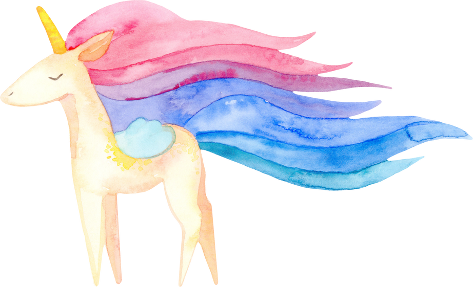 Unicorn in Watercolor Style