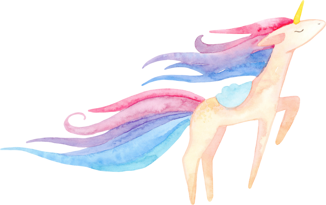 Unicorn in Watercolor Style